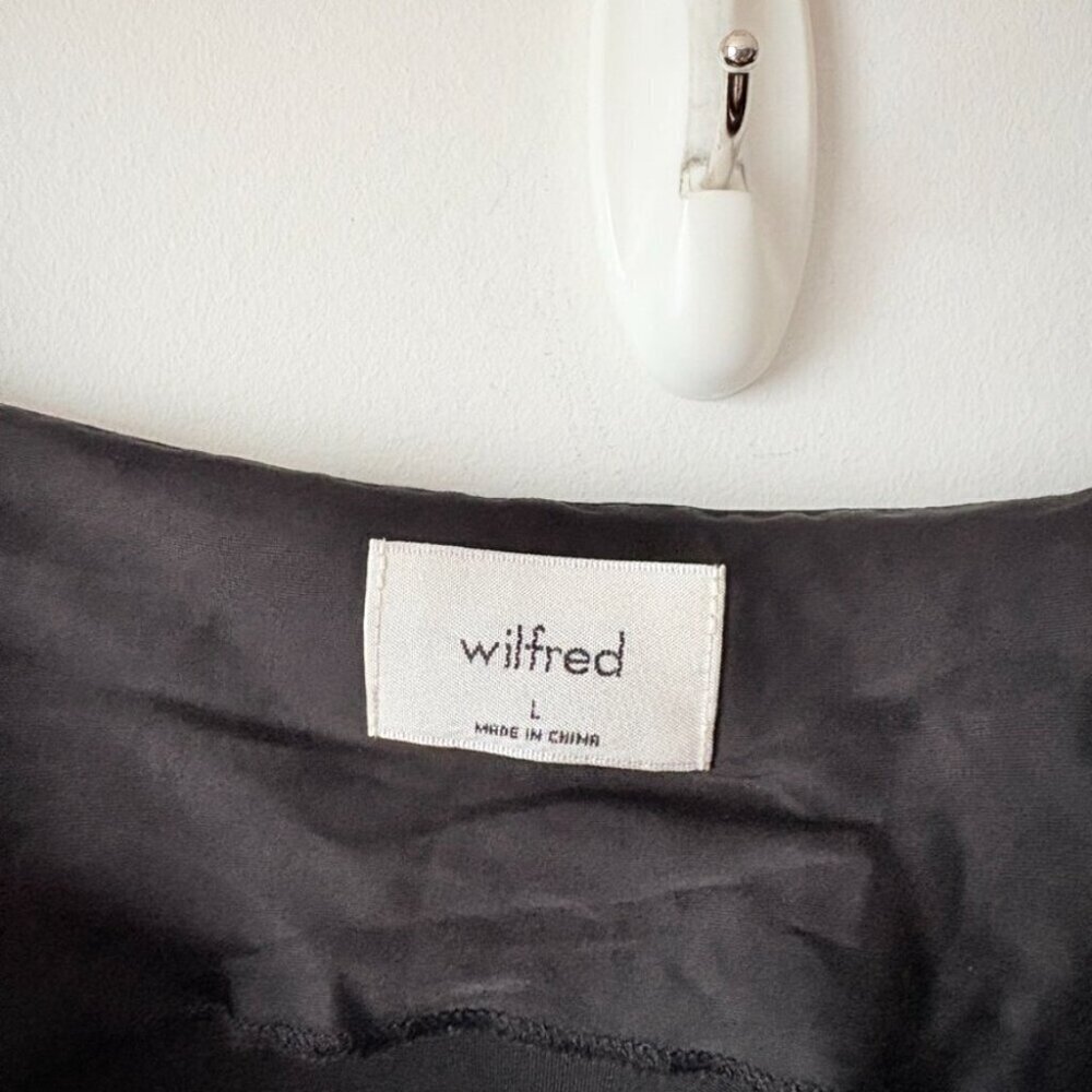 Aritzia Wilfred Only Ruched Slip Dress Black Size Large - Picture 6 of 7